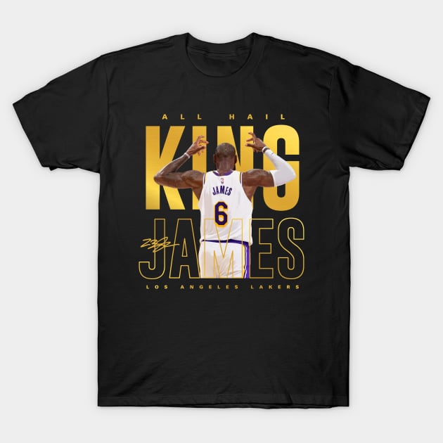 Lebron James All Hail The King T-Shirt by Juantamad